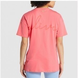 Gymshark Whitney Oversized T-Shirt Peony Pink